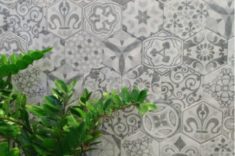 Encaustic<br/>pottery tile